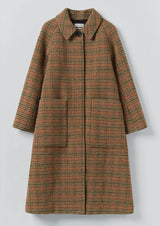 Vibrant Check Wool Coat, Multi
