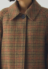 Vibrant Check Wool Coat, Multi