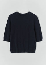 Half Sleeve Fine Wool Cashmere Sweater