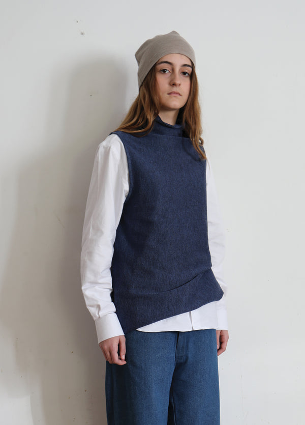 The Wool Vest, Blue