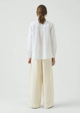 Round Neck Cotton Oxford Shirt