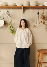 Crockery Edge Cotton Poplin Top