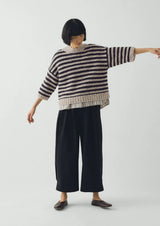 Donegal Stripe Short Sleeve Sweater