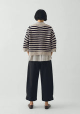 Donegal Stripe Short Sleeve Sweater