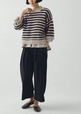 Donegal Stripe Short Sleeve Sweater