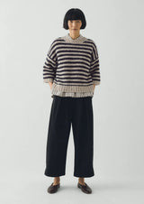Donegal Stripe Short Sleeve Sweater