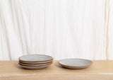 Colleen Hennessey Salad Plates in Shiny Gray or Matte Pale Gray Glaze