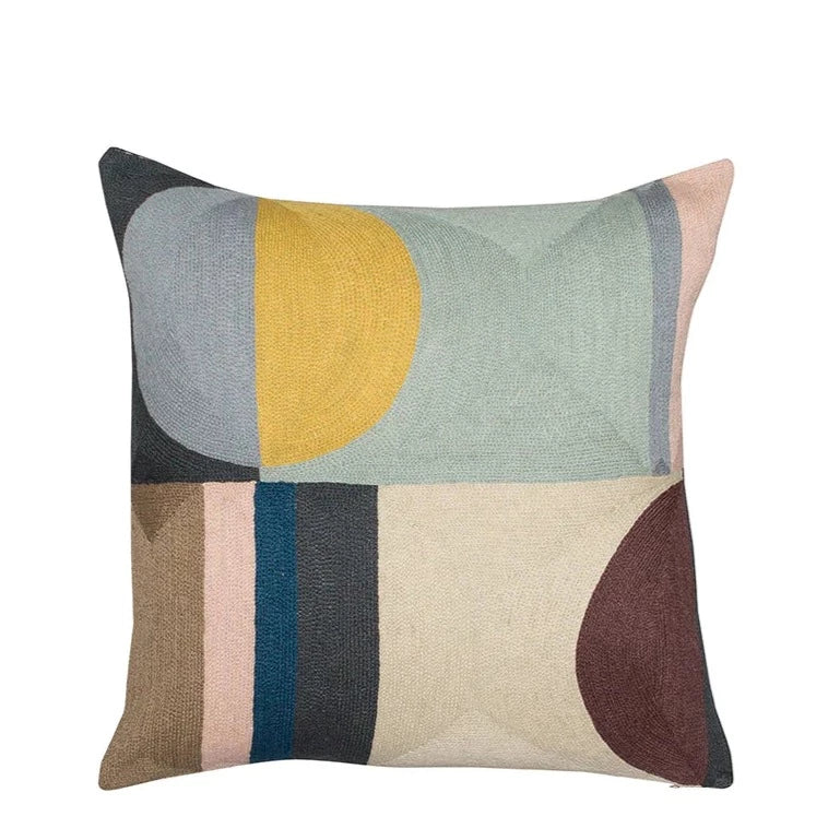 Niki Jones Hand Stitched Crewel Embroidery Wassily Cushions