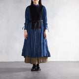 Last Flower Of The Afternoon Indigo Robe Shirt Dress