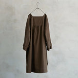 Last Flower Of The Afternoon Square Neck Midi Dress